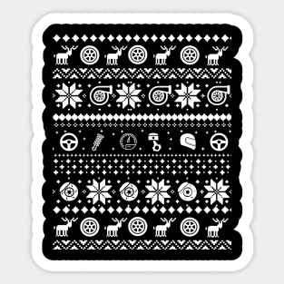 The ugly automotive enthusiast sweater Sticker